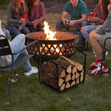 Heavy-Duty Steel Firewood Log Rack product image Heavy-Duty Steel Firewood Log Rack product image