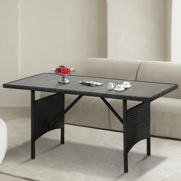 54-Inch Wicker Outdoor Dining Table product image 54-Inch Wicker Outdoor Dining Table product image