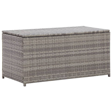 Patio Storage Box Poly Rattan 39.4"x19.7"x19.7" Gray product image Patio Storage Box Poly Rattan 39.4"x19.7"x19.7" Gray product image