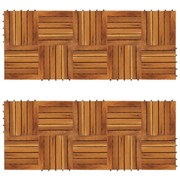 Decking Tiles Vertical Pattern 11.8"x11.8" Acacia Set of 20 product image