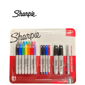 Sharpie® Permanent Markers, Assorted Tips & Colors, 21 ct. product image
