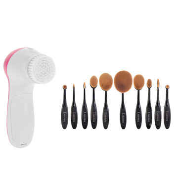 Facial Cleansing Brush & 10-Piece Makeup Brush Set product image Facial Cleansing Brush & 10-Piece Makeup Brush Set product image