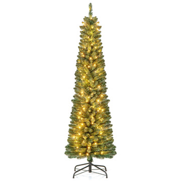 Pencil Christmas Trees with Memory Wire Branch Tips & Warm LED Lights product image Pencil Christmas Trees with Memory Wire Branch Tips & Warm LED Lights product image