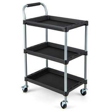 3-Layer Utility Rolling Cart with Lockable Universal Wheels  product image 3-Layer Utility Rolling Cart with Lockable Universal Wheels  product image