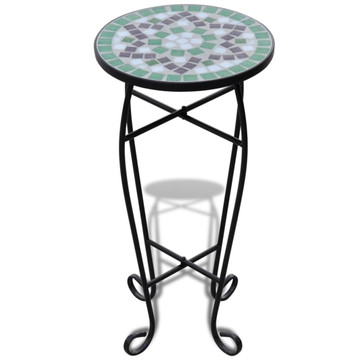 Mosaic Side Table Plant Table Green White product image