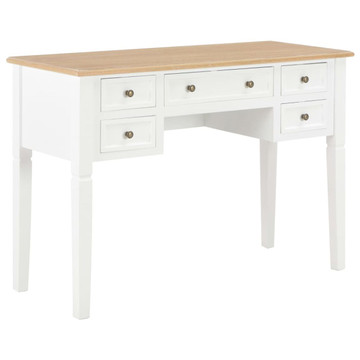 Writing Desk White 43.1"x17.7"x30.5" Wood product image