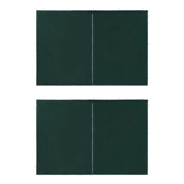 Party Tent Sidewall 2 pcs with Zipper PE Green product image