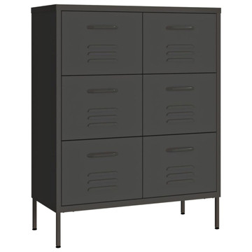 Drawer Cabinet Anthracite 31.5"x13.8"x40" Steel product image