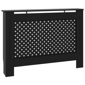 Radiator Cover Black 44.1"x7.5"x32.1" MDF product image