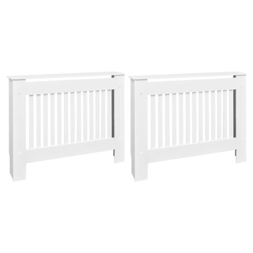 Radiator Covers 2 pcs White MDF 44.1" product image