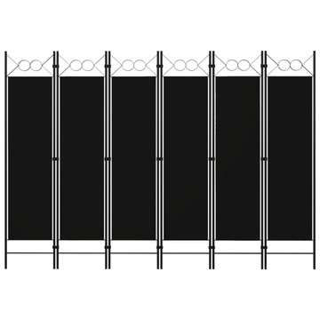 6-Panel Room Divider Black 94.5"x70.9" product image