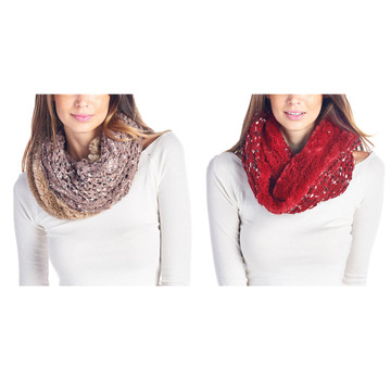 Plush Knit Reversible Infinity Scarf product image Plush Knit Reversible Infinity Scarf product image