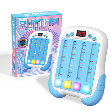 Interactive Rhythm Game Machine for Kids, Handheld Music & Light Puzzle Toy, Quick Push Pop Game (Blue) product image