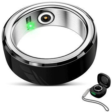 Smart Ring Fitness Tracker with Charging Case,Wearable Smart Tracker Rate Monitor Sleep Recorder for Men Women(8#-Black) product image Smart Ring Fitness Tracker with Charging Case,Wearable Smart Tracker Rate Monitor Sleep Recorder for Men Women(8#-Black) product image
