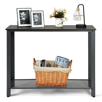 Metal Frame Console Sofa Table with Storage Shelf product image Metal Frame Console Sofa Table with Storage Shelf product image