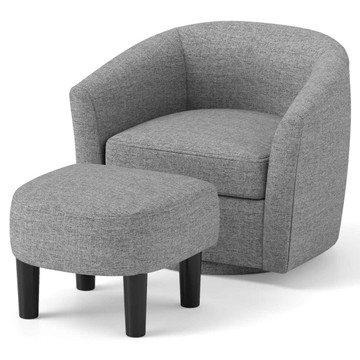 Swivel Barrel Chair with Ottoman Footrest product image Swivel Barrel Chair with Ottoman Footrest product image