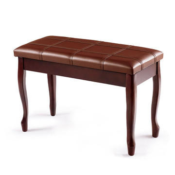 Solid Wood Piano Bench with PU Leather Seat  product image