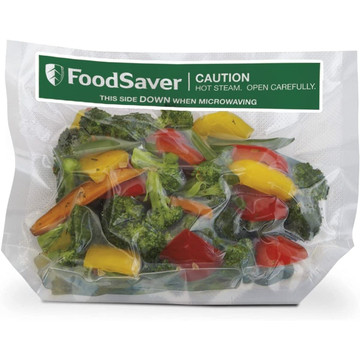 FoodSaver Freeze n' Steam Microwave Cooking Bags, 1-Quart, 16 ct. (8-Pack) product image