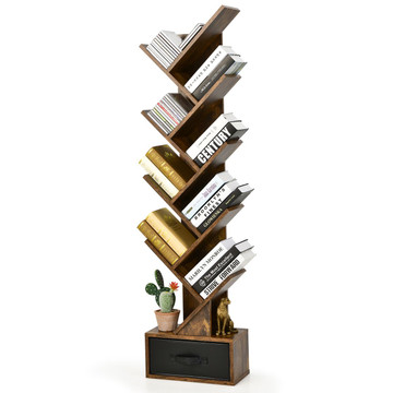10-tier Tree Bookshelf with Drawer product image 10-tier Tree Bookshelf with Drawer product image
