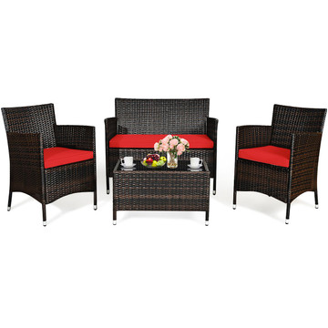 4-Piece Rattan Patio Furniture Set product image