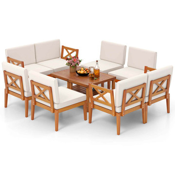 10-Piece Acacia Wood Patio Furniture Set  product image