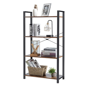 4-Tier Industrial Bookcase Shelves product image