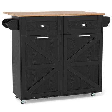 Rolling Kitchen Island Drop-Leaf Cart  product image