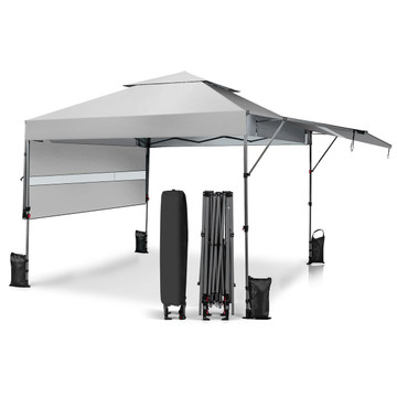 10' x 17.6' Outdoor Instant Pop-Up Canopy Tent with Dual Half Awnings product image