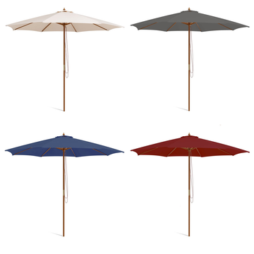10-Foot Patio Umbrella with 8 Wooden Ribs & 3 Adjustable Heights product image 10-Foot Patio Umbrella with 8 Wooden Ribs & 3 Adjustable Heights product image