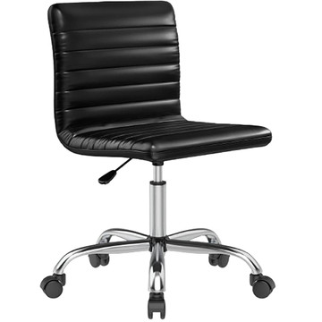 Modern Ribbed Armless Office Desk Chair with Wheels product image