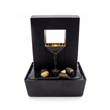 Desktop Fountain with LED Light and Polished Pebbles  product image