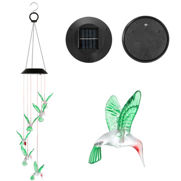 Solarek® Solar 6-LED String Light Hummingbird Wind Chime product image Solarek® Solar 6-LED String Light Hummingbird Wind Chime product image