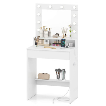 Vanity Desk with Mirror and Lights product image Vanity Desk with Mirror and Lights product image