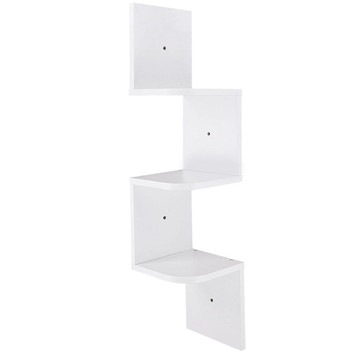 3-Tier Zigzag Floating Wall-Mounted Corner Shelf product image