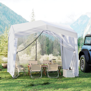 10 x 10-foot Pop-up Canopy with Sidewalls and Mesh Screen product image