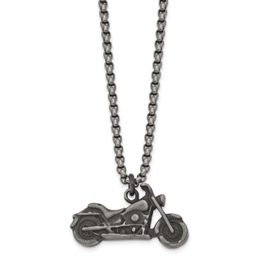 25.5" Stainless Steel Antiqued Motorcycle Necklace  product image 25.5" Stainless Steel Antiqued Motorcycle Necklace  product image