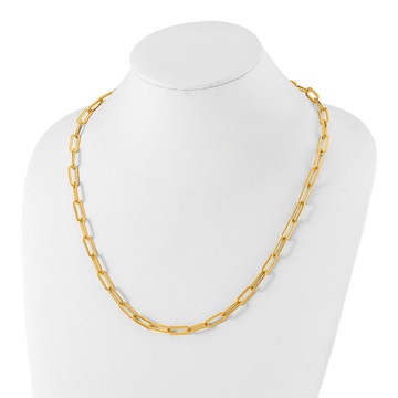 24" Stainless Steel Yellow IP Paperclip Chain Necklace product image 24" Stainless Steel Yellow IP Paperclip Chain Necklace product image