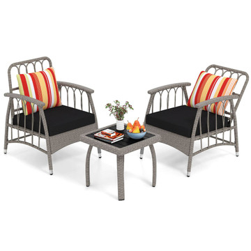 3-Piece Patio Furniture Set with Adjustable Backrests product image