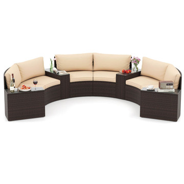 7-Piece Cushioned Patio Furniture Set with Tempered Glass Tables product image 7-Piece Cushioned Patio Furniture Set with Tempered Glass Tables product image