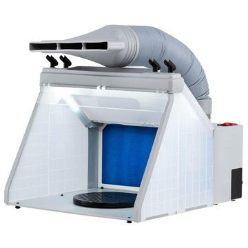 Portable Airbrush Spray Booth Kit with LED Lights and Rotating Turnable product image