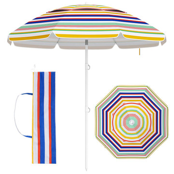  6.5 FT Beach Outdoor Umbrella with Carrying Bag product image