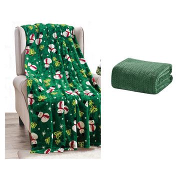 Queen Blanket and Holiday Throw Bundle product image