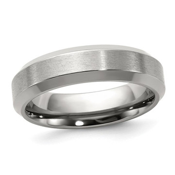 Titanium Beveled Brushed Wedding Band product image Titanium Beveled Brushed Wedding Band product image