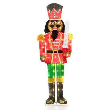5-foot LED Light Nutcracker with Glitter Sword (1- or 2-Pack) product image