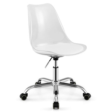 Clear Desk Chair with Swivel Seat and Adjustable Seat Height product image Clear Desk Chair with Swivel Seat and Adjustable Seat Height product image