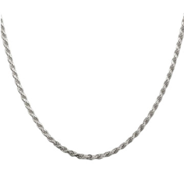 Sterling Silver Diamond Cut Rope Chain Necklace product image Sterling Silver Diamond Cut Rope Chain Necklace product image