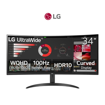 LG UltraWide 34" WQHD Curved Monitor product image