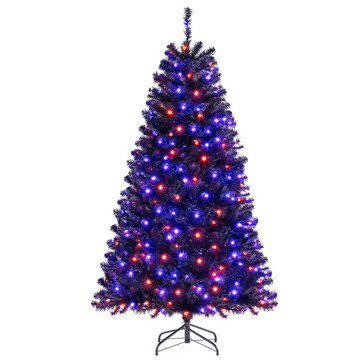 Halloween Tree with Black Branch Tips and Orange, Purple LED Lights product image