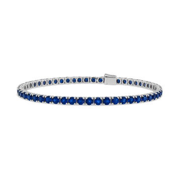 Round Cut Blue Tennis Bracelet product image