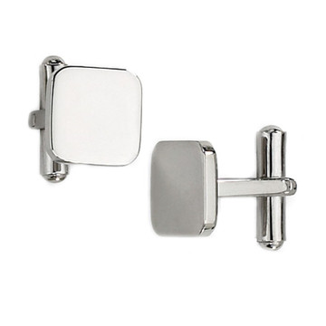 Mens Stainless Steel Polished Square CuffLinks product image